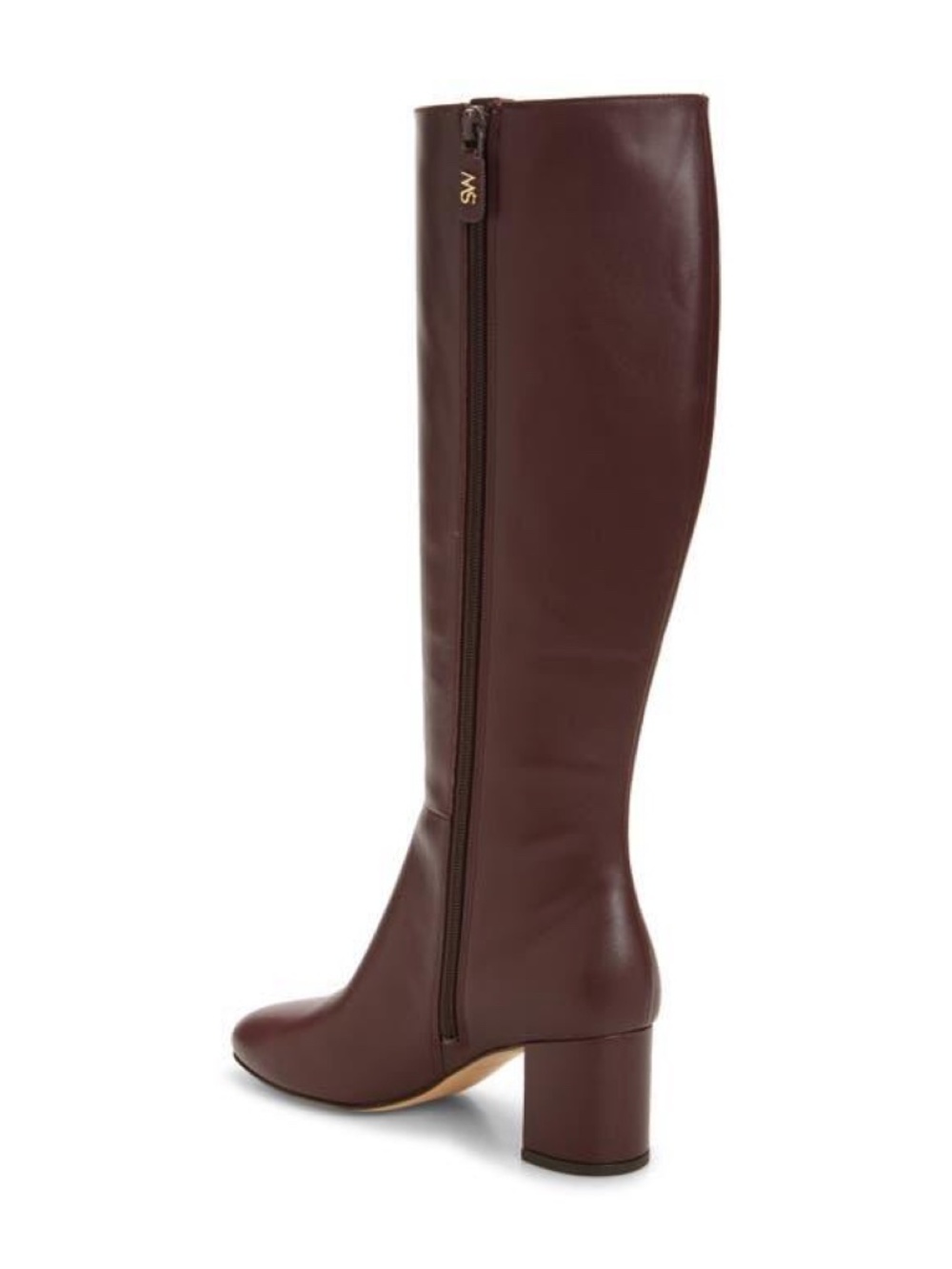 New Stuart Weitzman Celina Zip Leather Knee High Boot Sz 8 - Picture 2 of 16